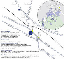 Lageplan des DIAKO-Krankenhauses