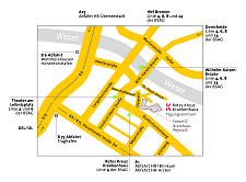 Lageplan des Rotes-Kreuz-Krankenhaus